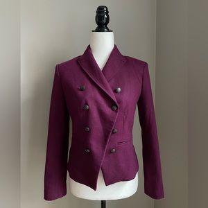 Banana Republic Recycled Wool Military Huckleberry Double Breasted Blazer EUC- S